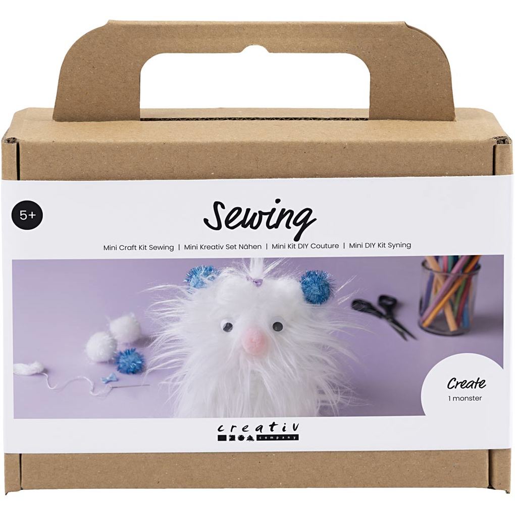 Creativ Company DIY Sets Filz & Fleece Mini Kreativ Set Nähen Sortierte Farben Monster Kreativ Box