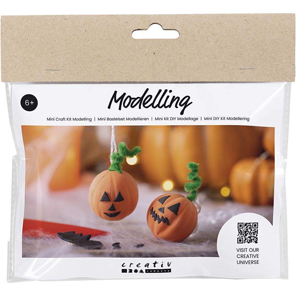 Creativ Company DIY Sets Modellieren Halloween Mini Kreativ Set Kürbis Kreativ Box