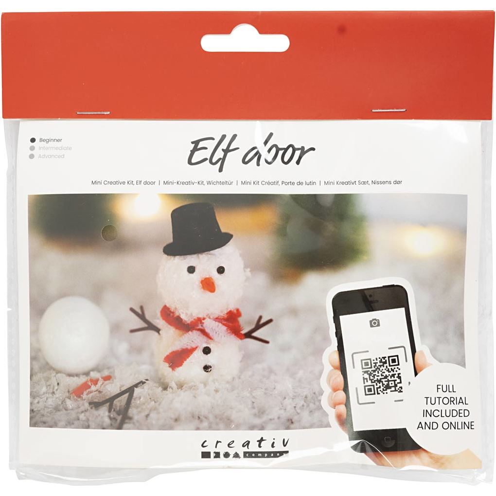 Creativ Company DIY Sets Miniaturen Mini Kreativ Set Wichteltür Schneemann Kreativ Box