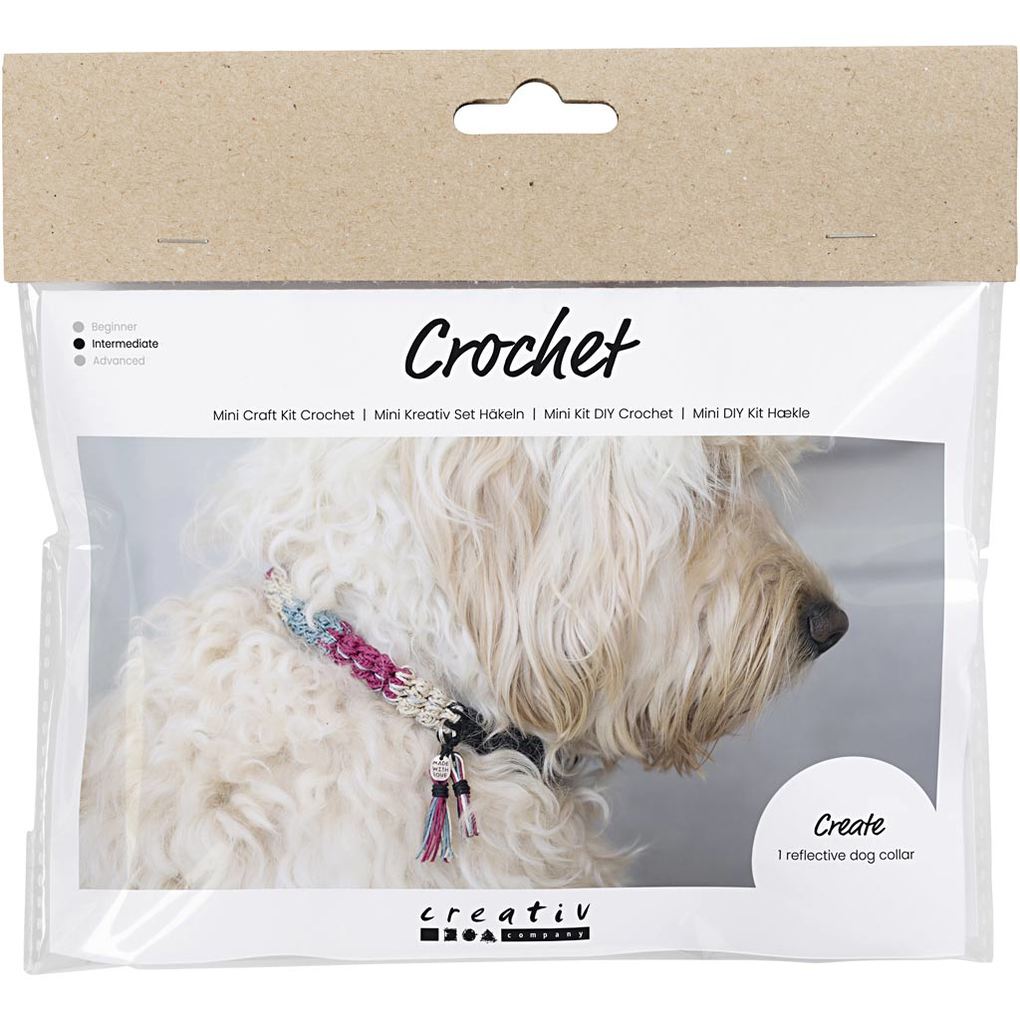 Creativ Company DIY Sets Stricken & Häkeln Mini Kreativ Set Häkeln Hundehalsband Kreativ Box