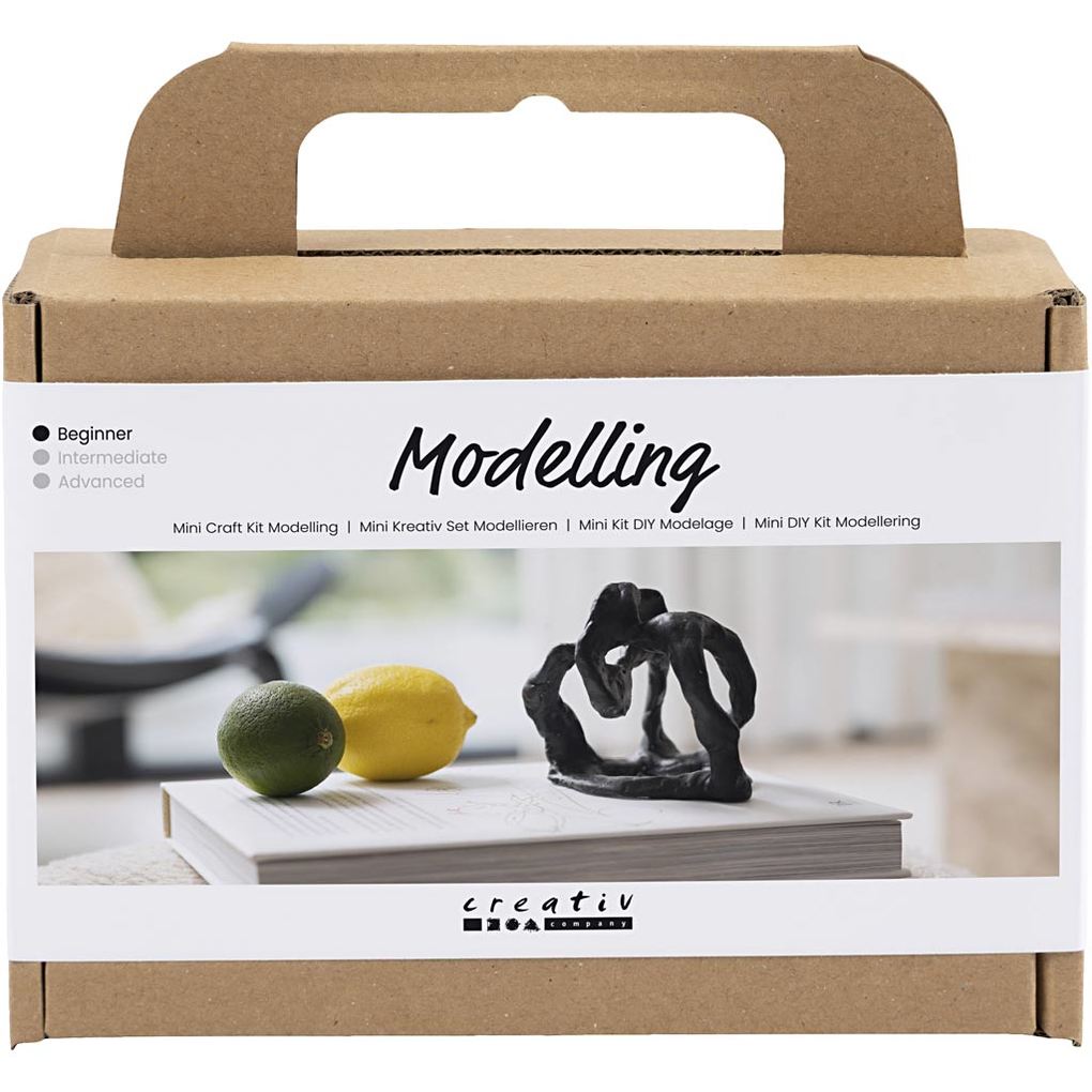 Creativ Company DIY Sets Modellieren Mini Kreativ Set Modellieren Schwarz Objekte formen Kreativ Box