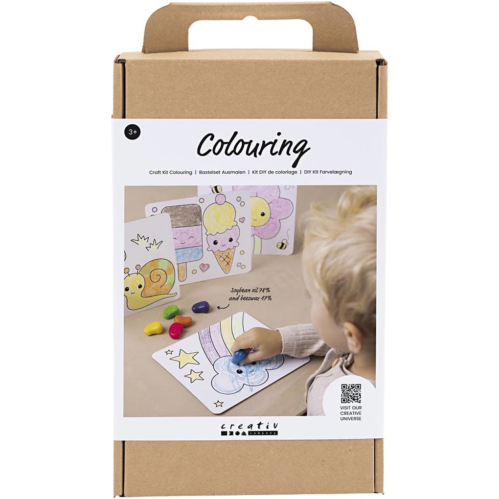 Creativ Company DIY Sets Zeichnen Kreativ Set Ausmalen Standard-Farben Zeichentafel Kreativ Box