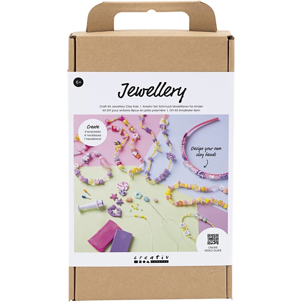 Creativ Company DIY Sets Modellieren Kreativ Set Knete Jewellery Kinder Sortierte Farben Kreativ Box