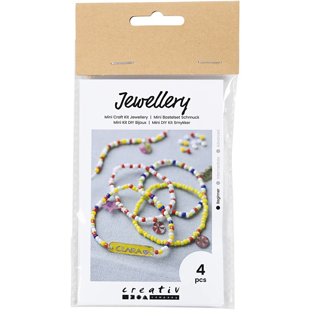 Creativ Company DIY Sets Beads Mini Kreativ Set Schmuck Armbänder aus Schrumpffolie Kreativ Box