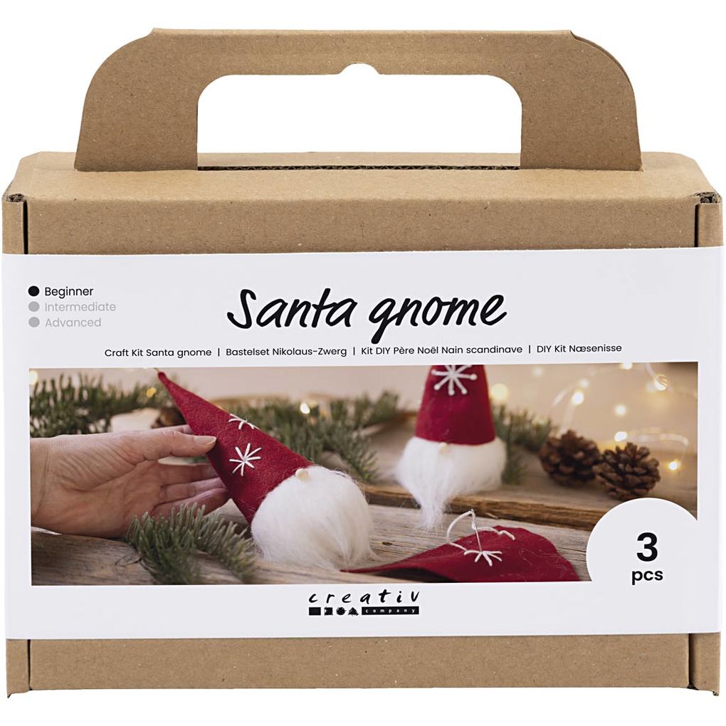 Creativ Company DIY Sets Filz & Fleece Kreativ Set Nikolaus-Zwerg Skandinavischer Weihnachtszwerg Kreativ Box