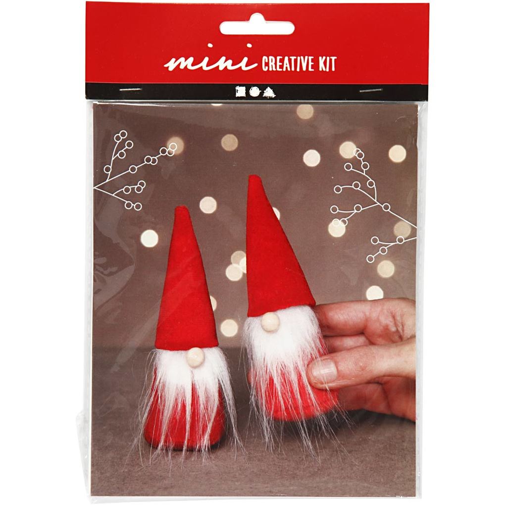Creativ Company DIY Sets Filz & Fleece Mini Kreativ Set Rot Weihnachtswichtel H 12 cm Kreativ Box