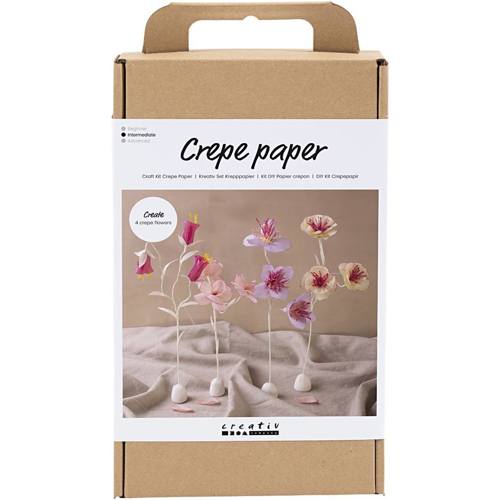 Creativ Company DIY Sets Krepppapier Kreativ Set Krepppapier Pastellfarben Blume Kreativ Box