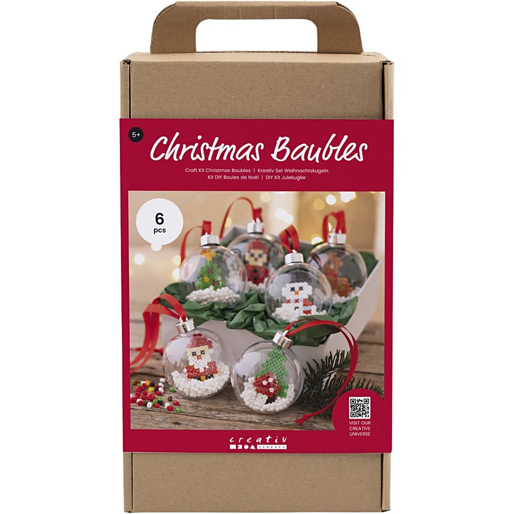 Creativ Company DIY Sets Fuse Beads Kreativ Set Weihnachtskugeln Perlen Kreativ Box