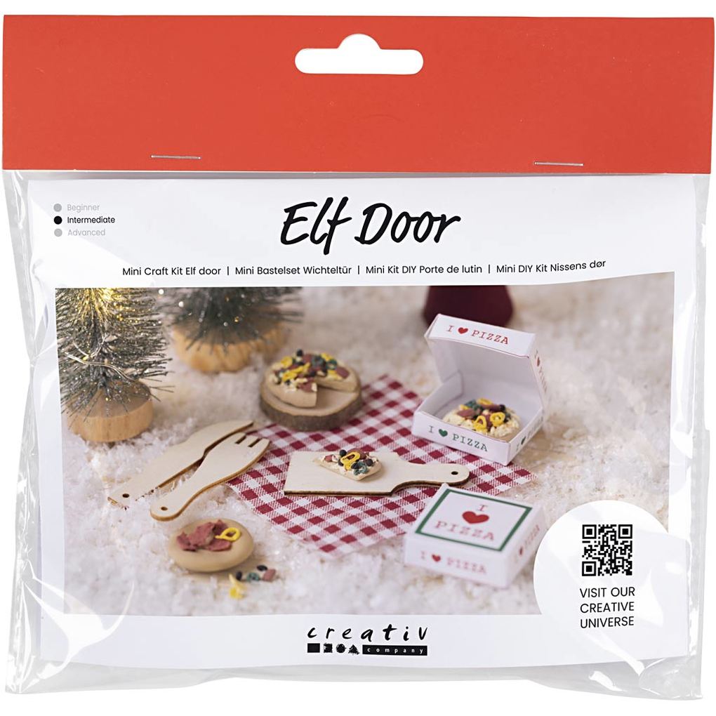 Pizza Mini-Kreativ-Set für Wichteltüre