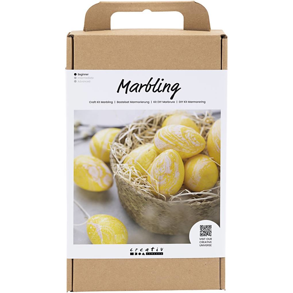 Creativ Company DIY Sets Dekoartikel Kreativ Set Marmorierung Rosa Gelb Kreativ Box