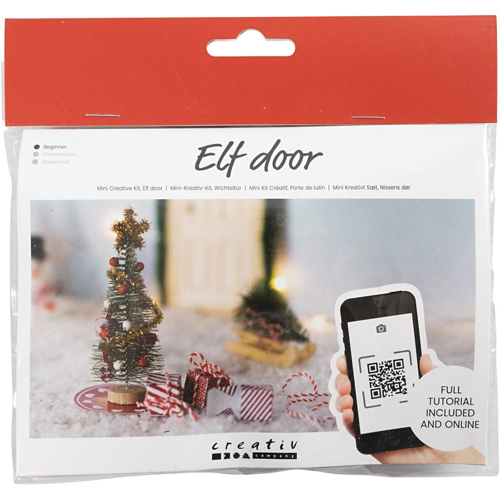 Creativ Company DIY Sets Miniaturen Mini Kreativ Set Wichteltür Weihnachtsbaum Kreativ Box