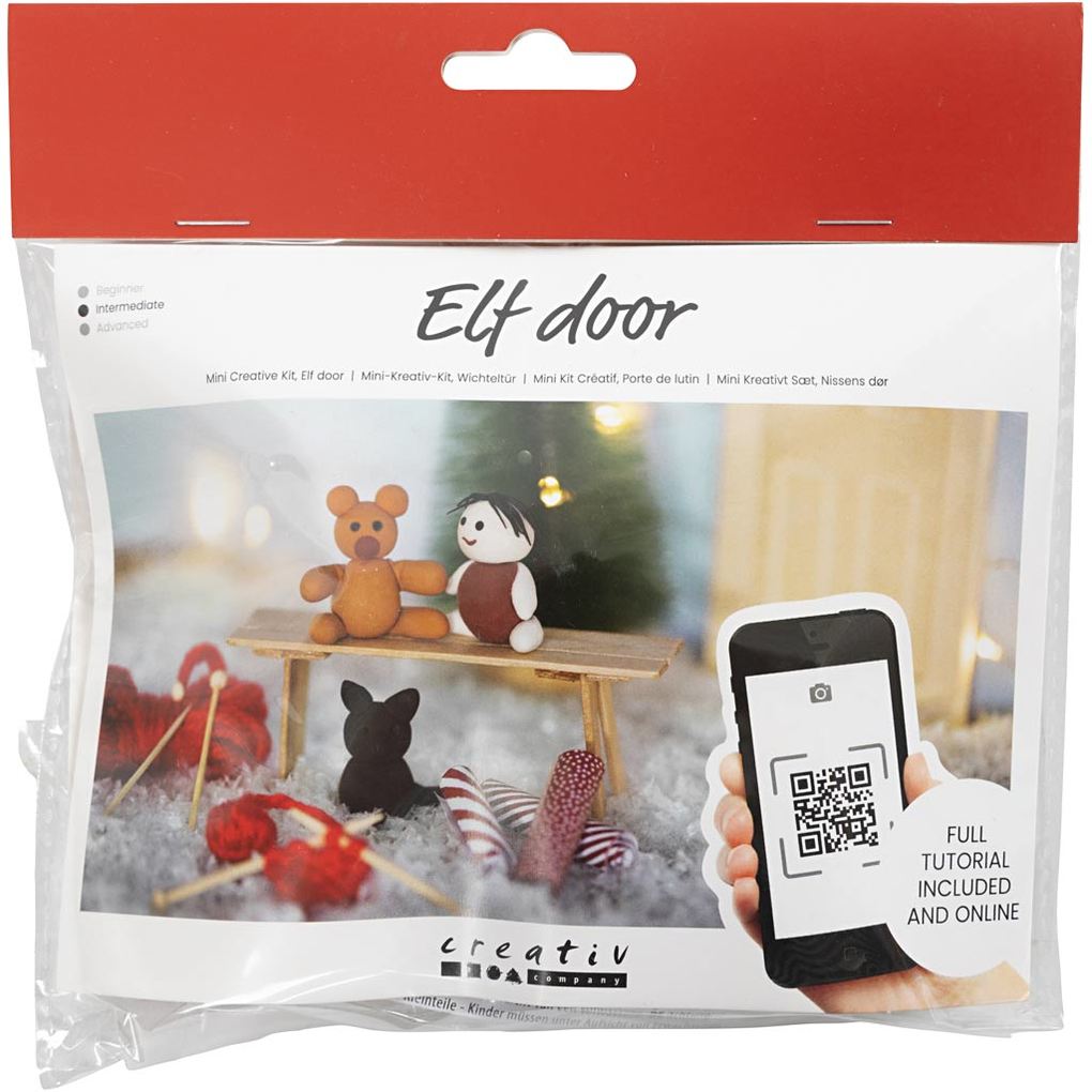 Creativ Company DIY Sets Miniaturen Mini Kreativ Set Wichteltür Weihnachtsgeschenke Kreativ Box