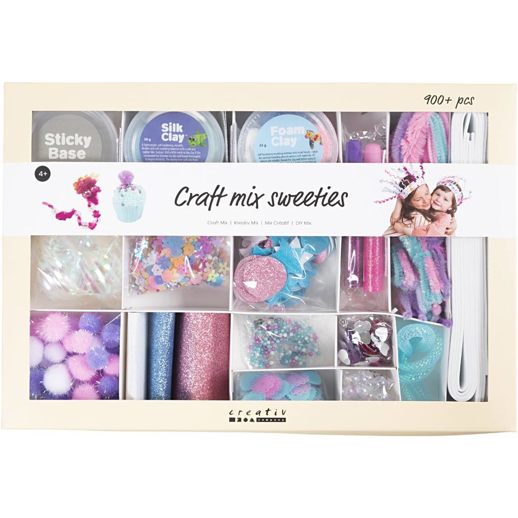Creativ Company DIY Sets Basisversion Kreativ Mix Pastellfarben Süßigkeiten Kreativ Box