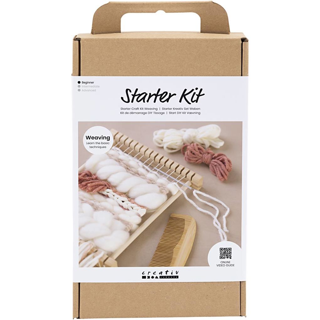 Creativ Company DIY Sets Flechten Rya-Technik Pompons Starter Kreativ Set Weben Kreativ Box