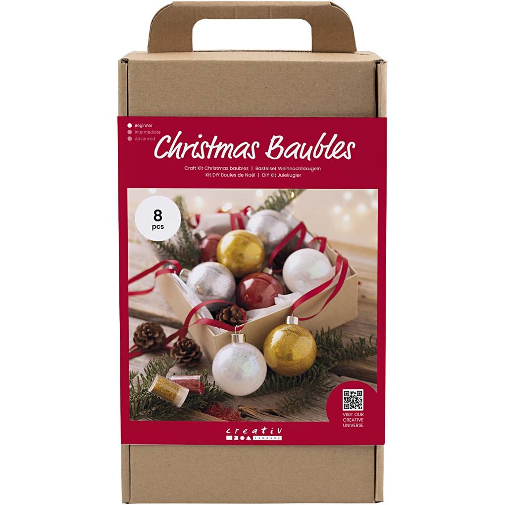 Creativ Company DIY Sets Dekoartikel Kreativ Set Weihnachtskugeln Glitter Kreativ Box