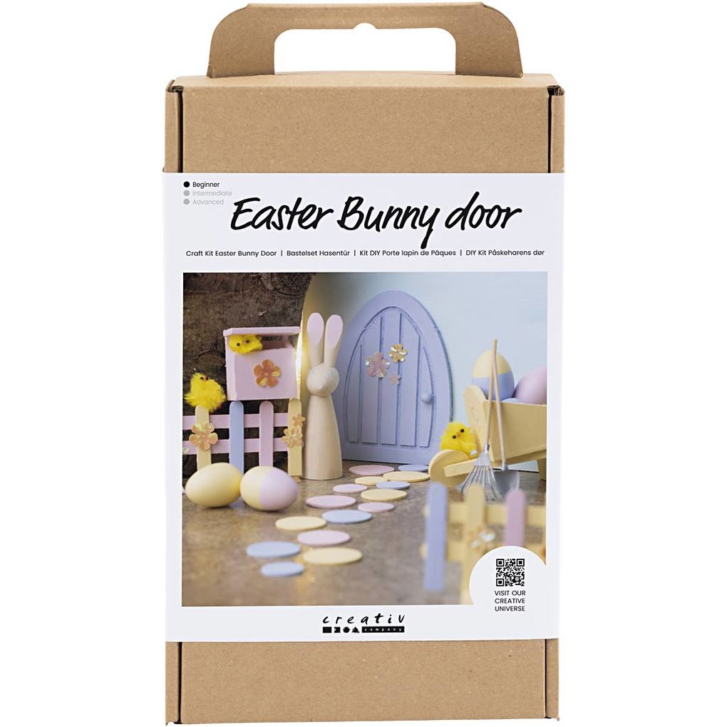 Creativ Company DIY Sets Miniaturen Kreativ Set Häschentür Pastellfarben Kreativ Box