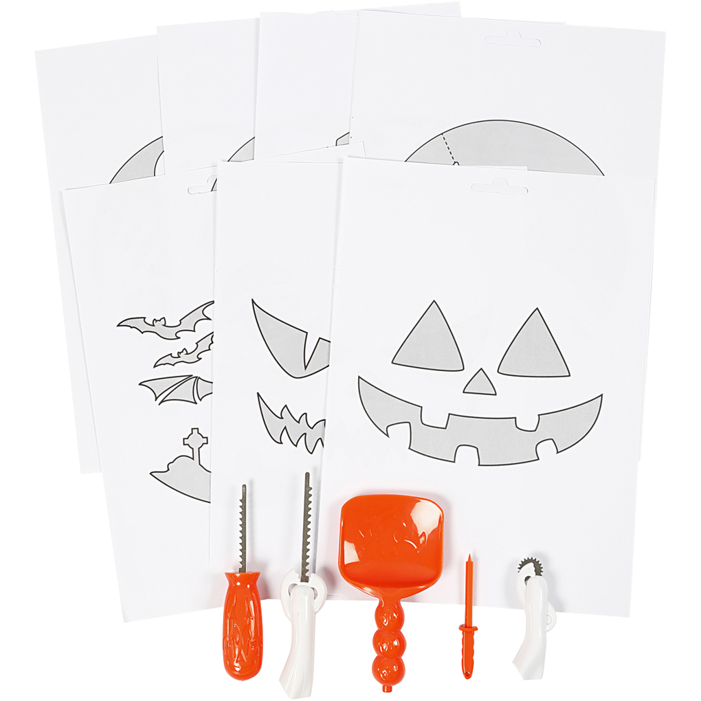 Kürbis Schnitz-Set, 5-tlg.