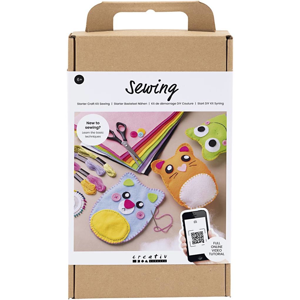 Creativ Company DIY Sets Filz & Fleece Starter Kreativ Set Nähen Teddybären Kreativ Box