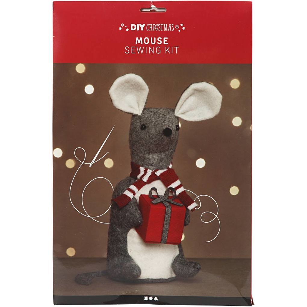 Creativ Company DIY Sets Filz & Fleece Weihnachtsmaus H 30 cm 1 Stk