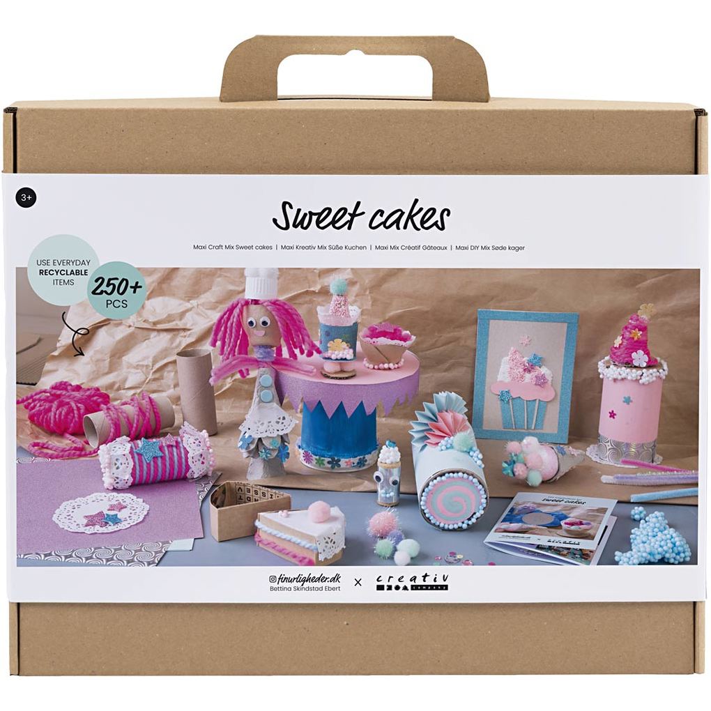 Creativ Company DIY Sets Basisversion Maxi Kreativ Mix Süße Kuchen Sortierte Farben Kuchen und Süßigkeiten Kreativ Box