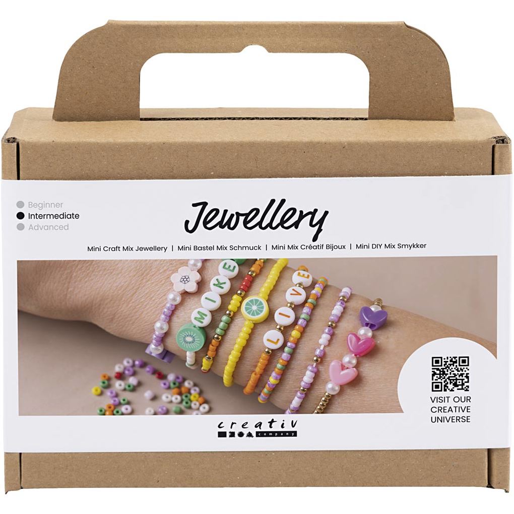 Creativ Company DIY Sets Beads Mini Kreativ Mix Schmuck Farbenfrohe Armbänder Kreativ Box