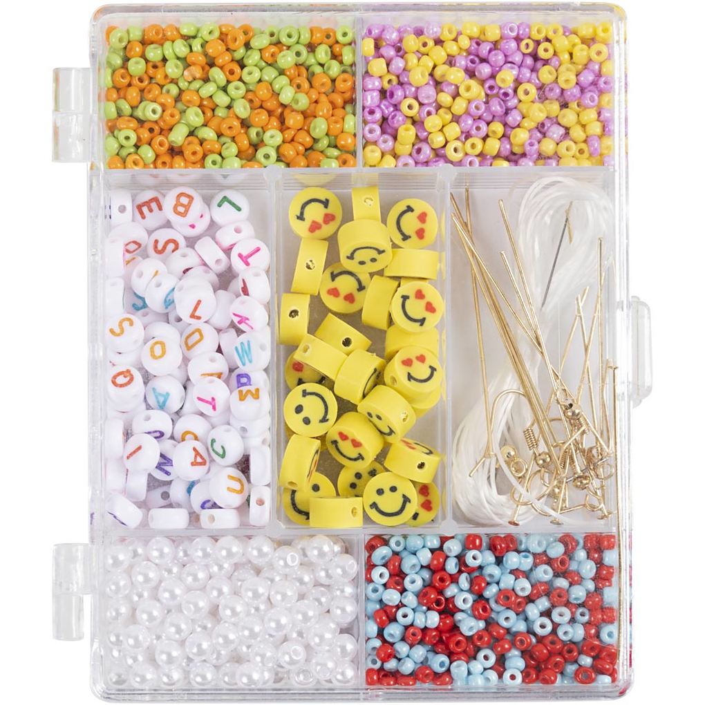 Creativ Company DIY Sets Beads Kreativ Mix Schmuck Kräftige Farben Fruchtmischung Kreativ Box