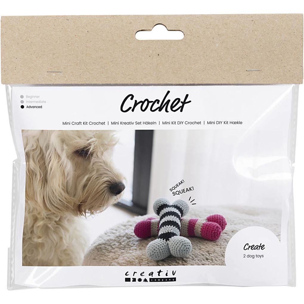 Creativ Company DIY Sets Stricken & Häkeln Mini Kreativ Set Häkeln Hundeknochen Kreativ Box