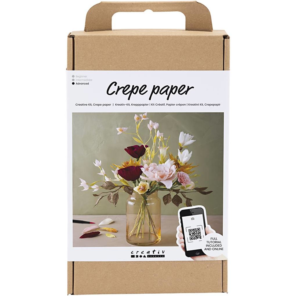 Creativ Company DIY Sets Krepppapier Kreativ Set Krepppapier Blumenstrauß Kreppanteil: 180% 105 g Kreativ Box