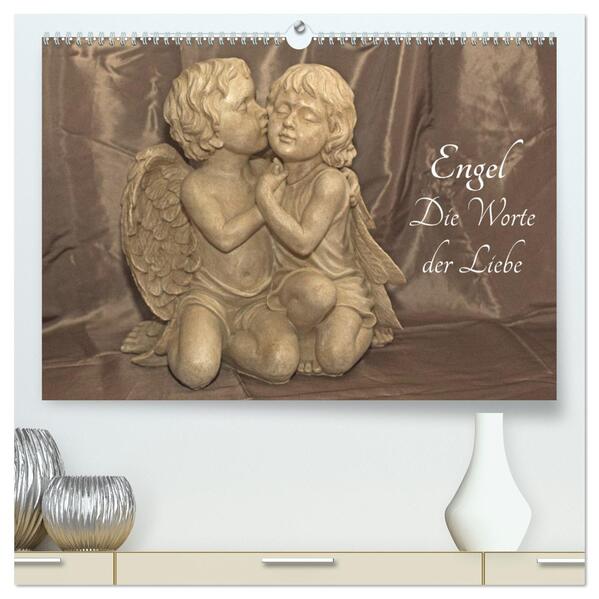 Engel - Die Worte der Liebe (hochwertiger Premium Wandkalender 2025 DIN A2 quer) Kunstdruck in Hochglanz