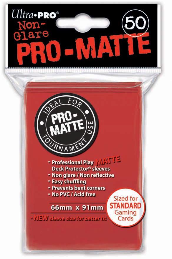 UltraPro - Red Pro-Matte Sleeves 50