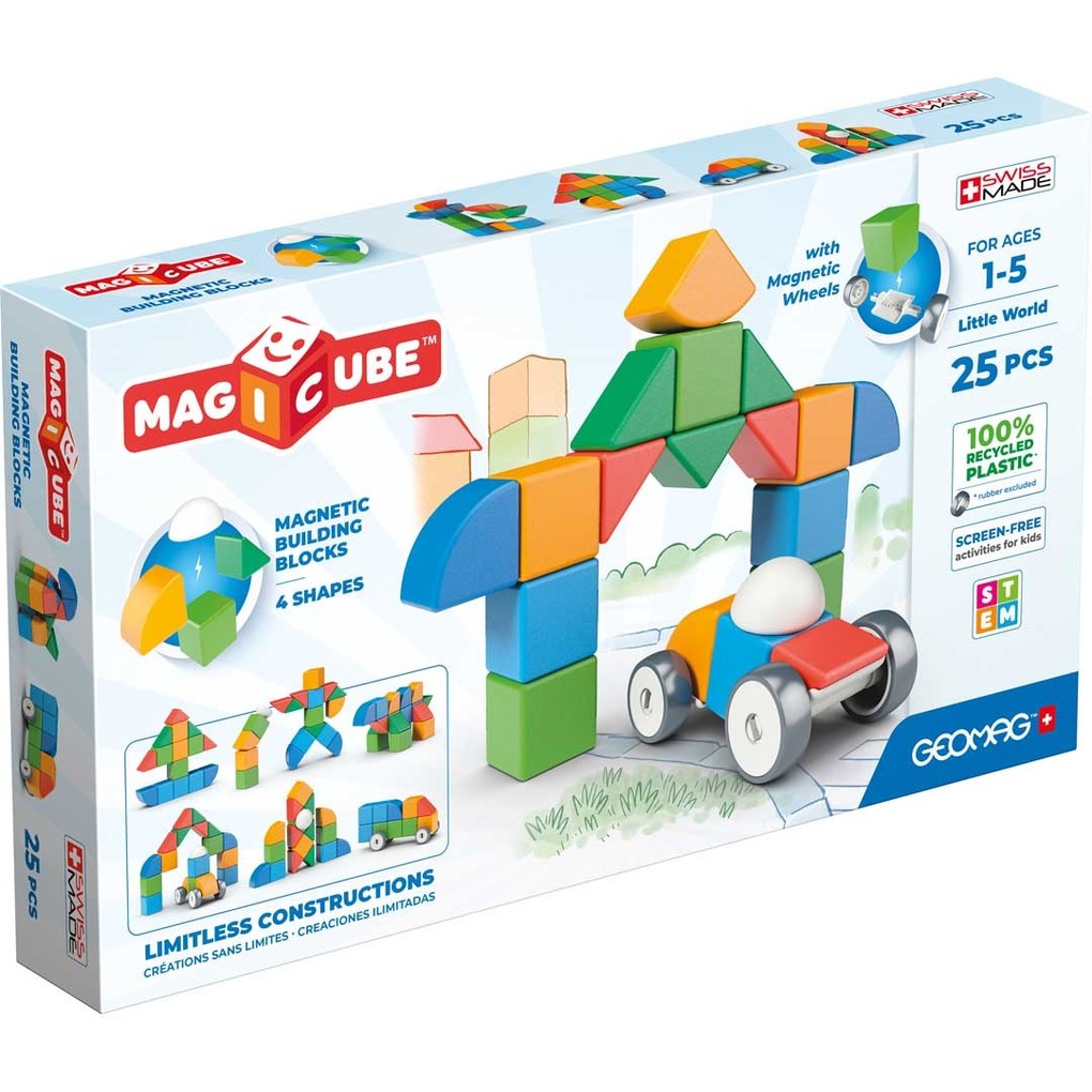 Invento 507009 - Geomag Magicube Shapes Little World 25 Magnetischer Baukasten Magnetspielzeug