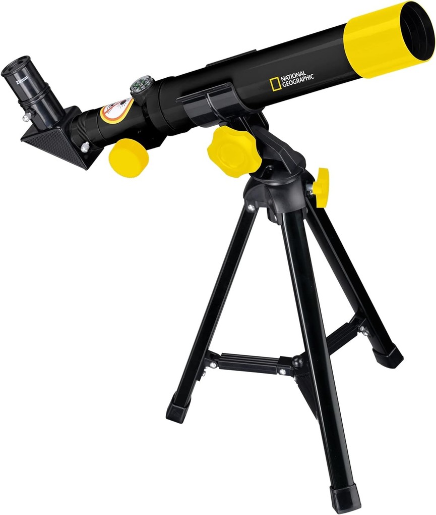National Geographic 9140400 - Tisch-Teleskop 40/400 Linsenteleskop Kinder-Teleskop inkl. Handyhalterung