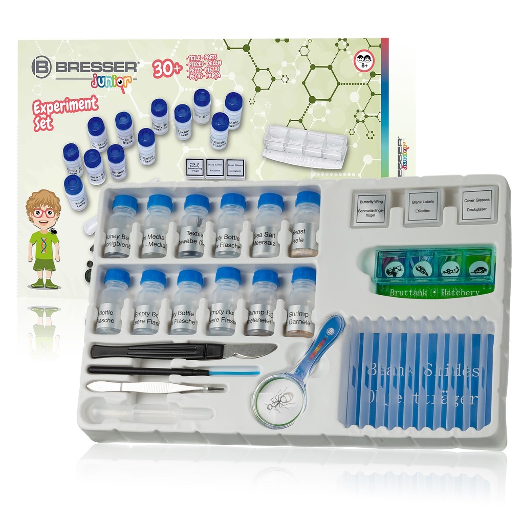 Bresser Junior 8859490 - Mikroskop Experimentier Set 30-teilig