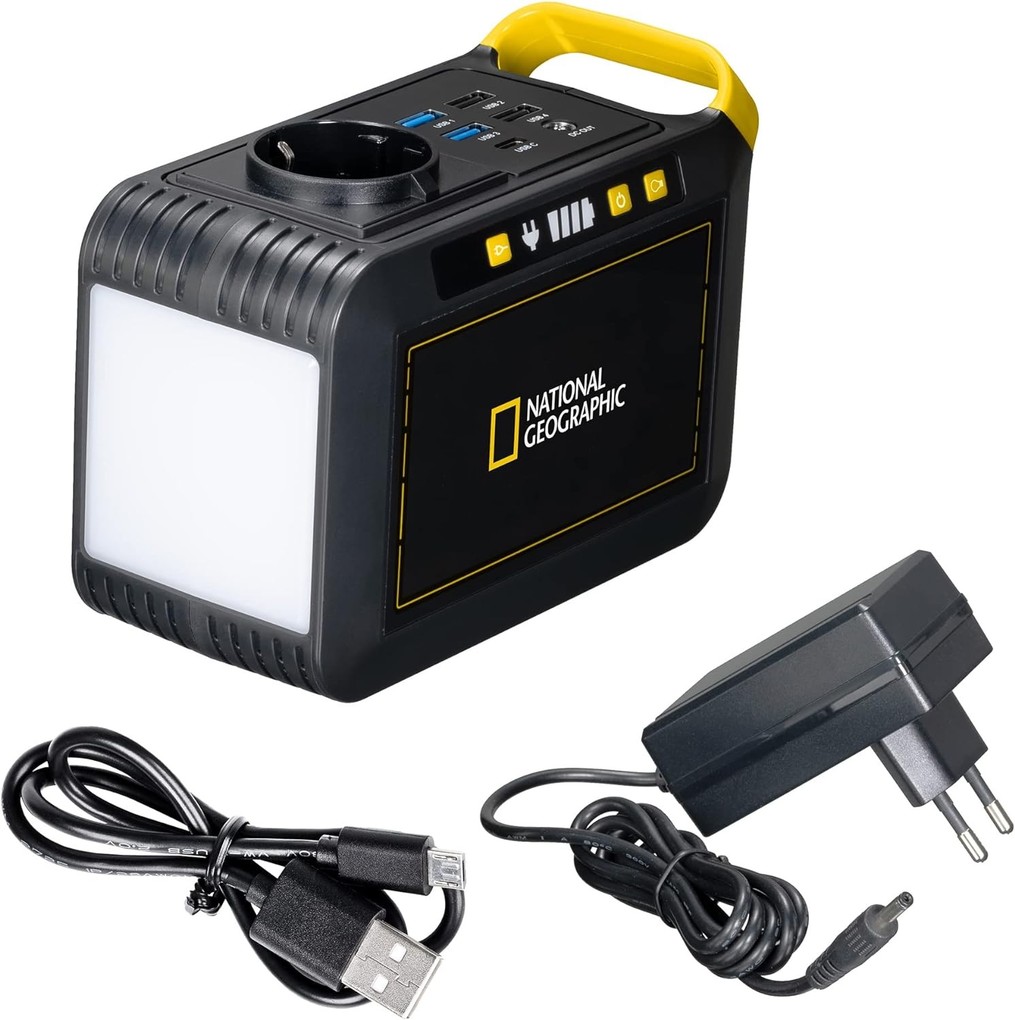 National Geographic 9060100 - Mobile Power Station mit USB AC und DC Anschlüssen