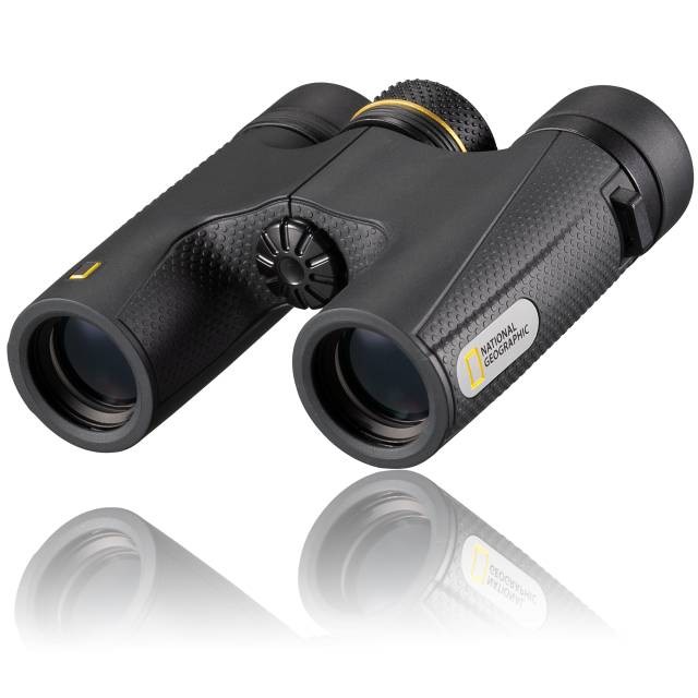 National Geographic 9076540 - Taschenfernglas 8x25 mit hochwertigen BaK-4-Prismen Fernglas mit Tasche und Trageriemen