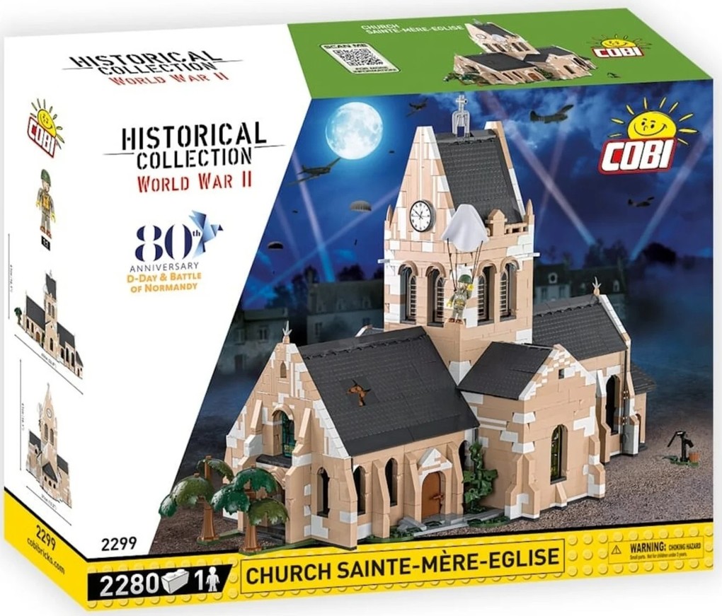 COBI Historical Collection 2299 - Church Sainte-Mere-Eglise Bausatz Klemmbausteine