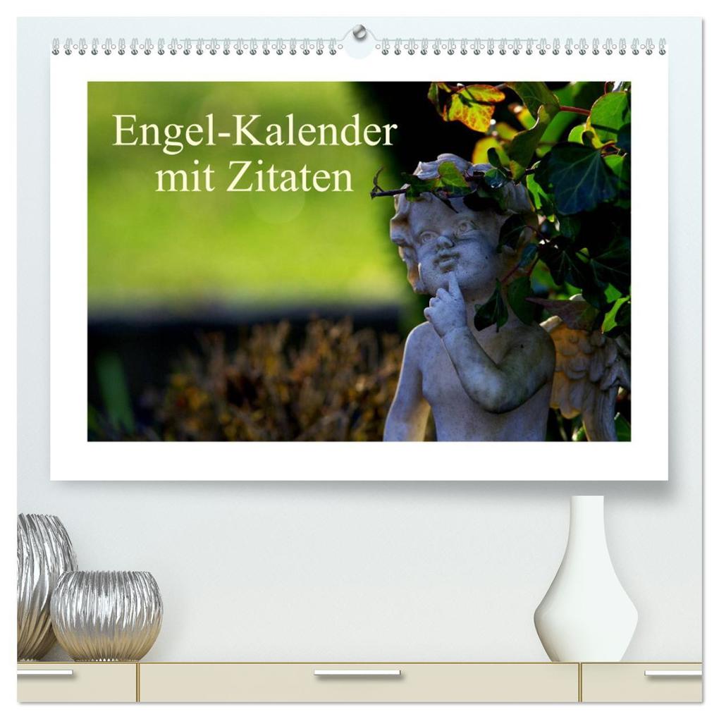 Engel-Kalender mit Zitaten / CH-Version (hochwertiger Premium Wandkalender 2025 DIN A2 quer) Kunstdruck in Hochglanz