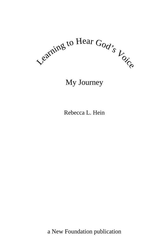 Learning to Hear God's Voice
