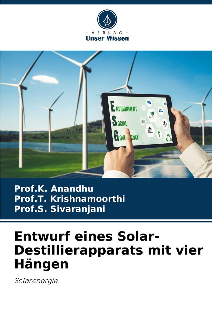 Entwurf eines Solar-Destillierapparats mit vier Hängen