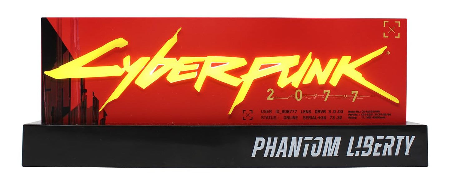 Cyberpunk 2077 Phantom Liverty Edition LED-Lampe-Logo 22 cm