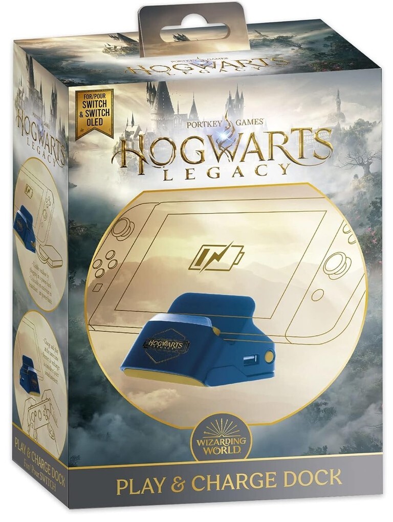 Freaks & Geeks Harry Potter Hogwarts Legacy Play & Charge Dock 2in1 Ladestation für Nintendo Switch/Switch Oled blau