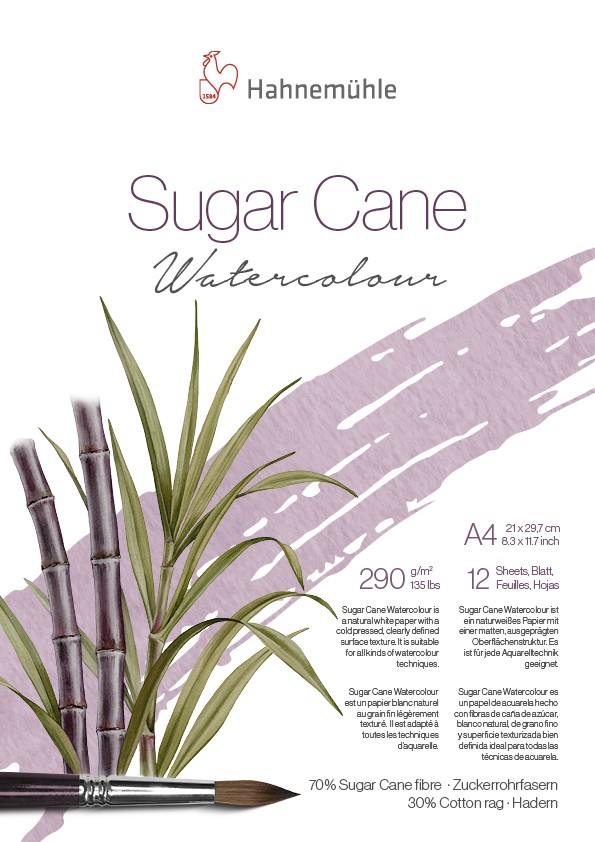 Hahnemühle Sugar Cane Aquarellpapier DIN A4 290 g/m² 12 Blatt
