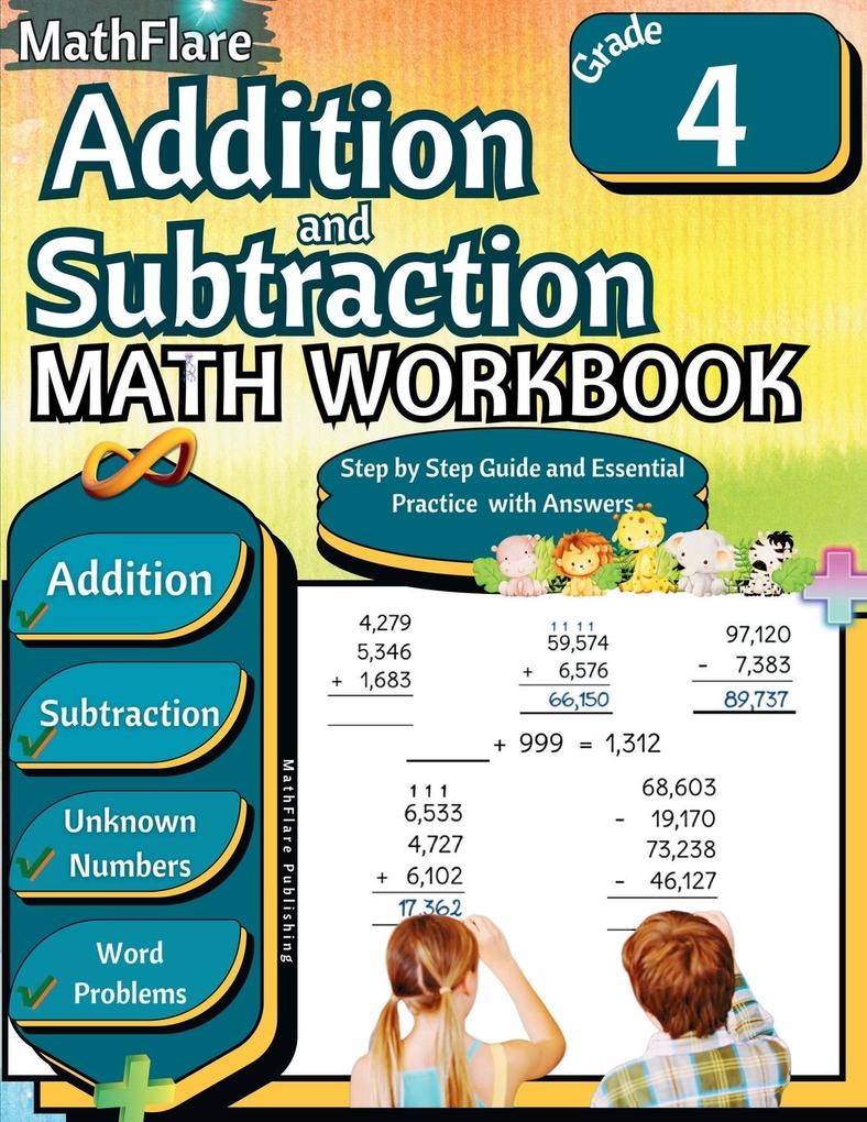 Addition and Subtraction Math Workbook 4th Grade