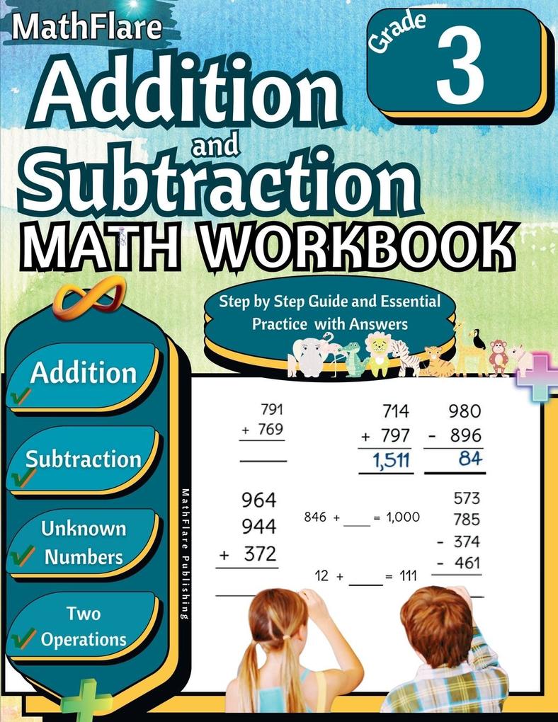 Addition and Subtraction Math Workbook 3rd Grade