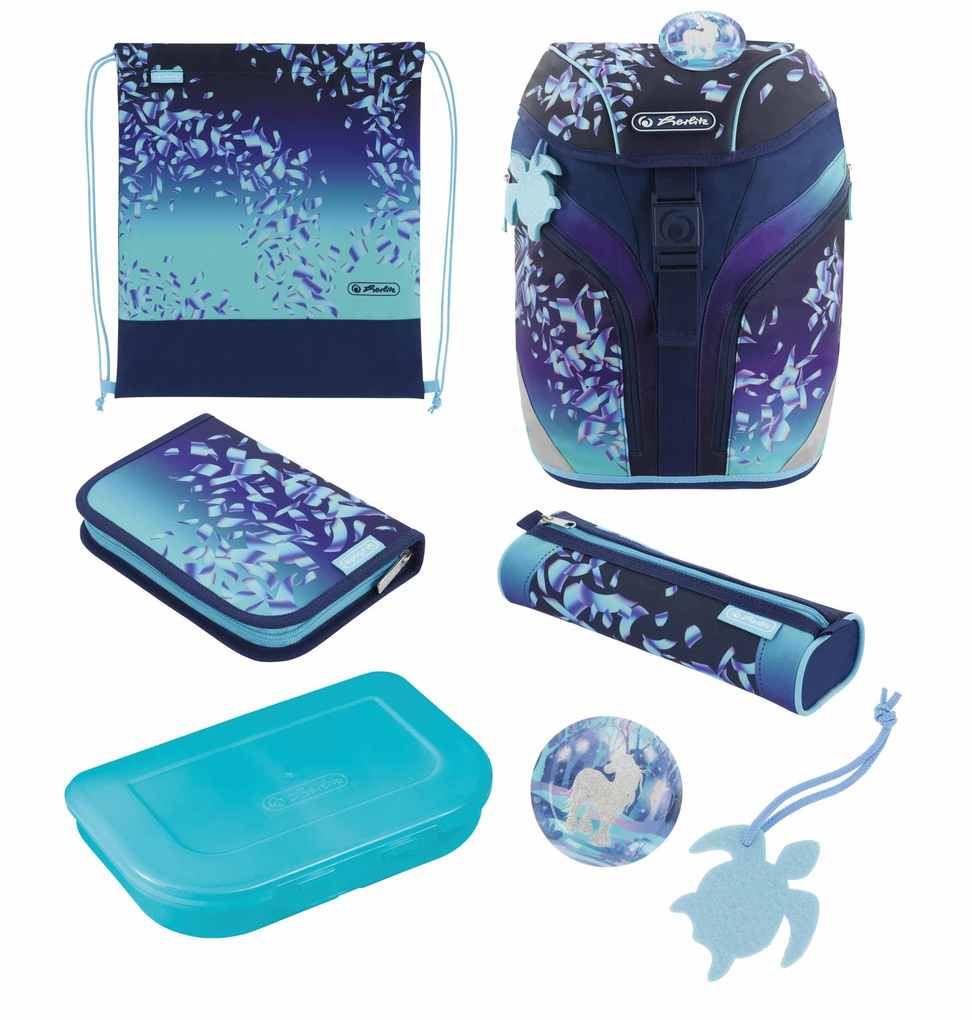 Herlitz Grundschulrucksack SoftLight Plus GREENline Blue Ice