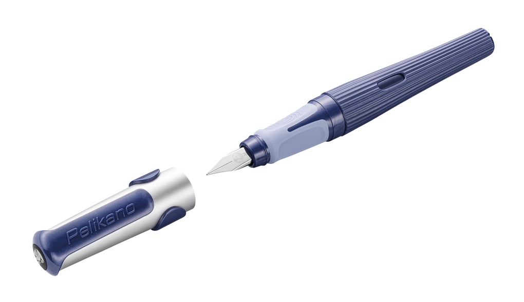 Pelikan Füller Pelikano® structure für Rechtshänder Blau Feder M