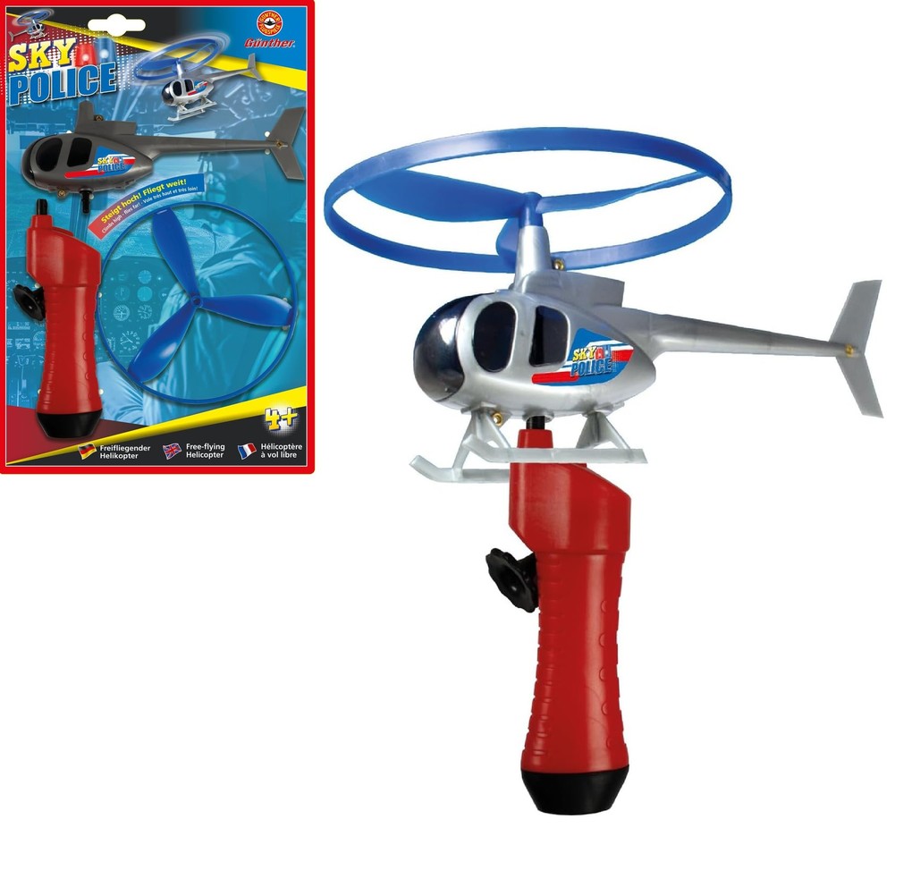 Paul Günther 1679 - Sky Police Freifliegender Helikopter mit Schnellstarter ab 4 Jahren