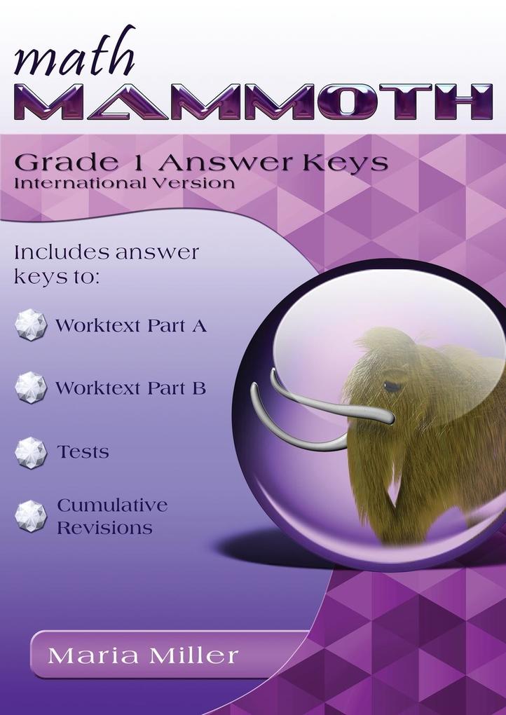 Math Mammoth Grade 1 Answer Keys International Version