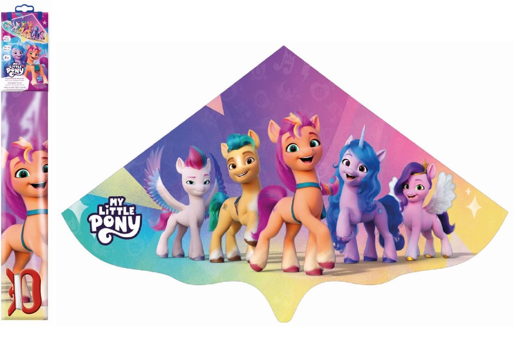 Paul Günther 1215 - Kinderdrachen My Little Pony aus PE-Folie mit Wickelgriff und Schnur Größe: 115 x 63 cm