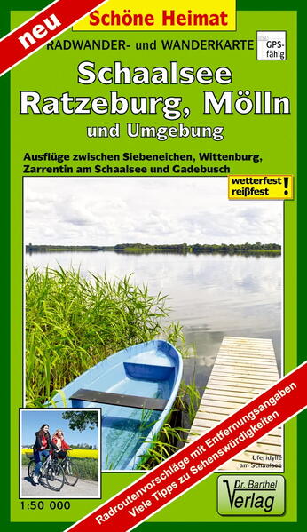 Radwander- und Wanderkarte Schaalsee Ratzeburg Mölln und Umgebung